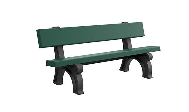 Green barcoboard bench