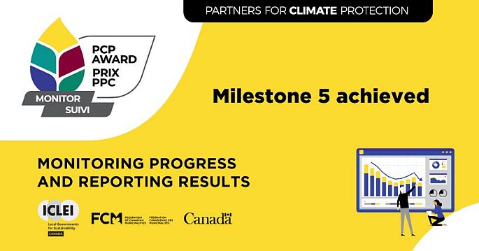 infographic that Trent Lakes received Milestone 5 Partners for Climate Protection award