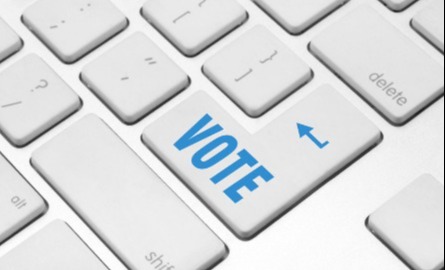 Vote key on computer keyboard