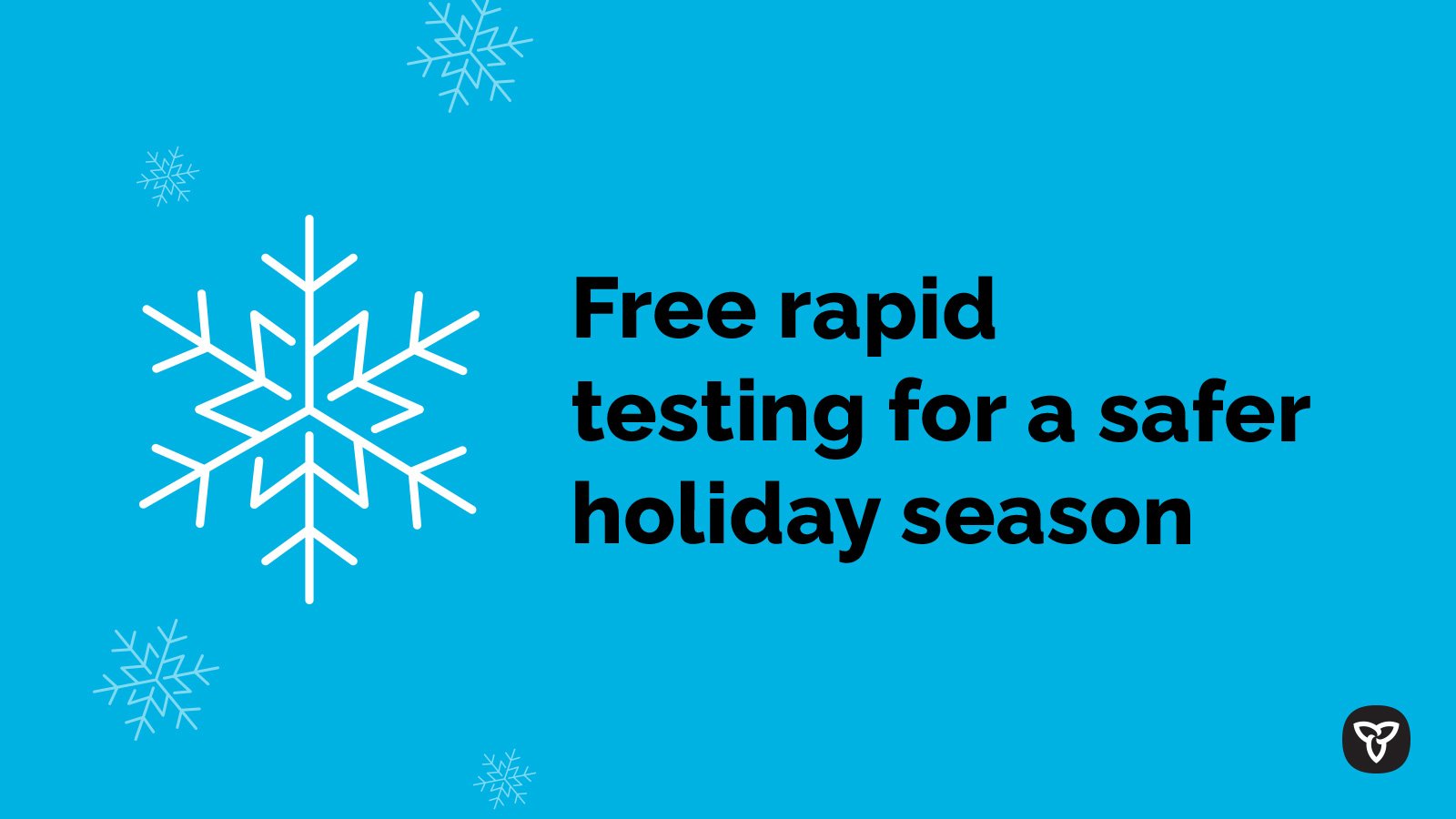 Infographic for holiday free antigen testing