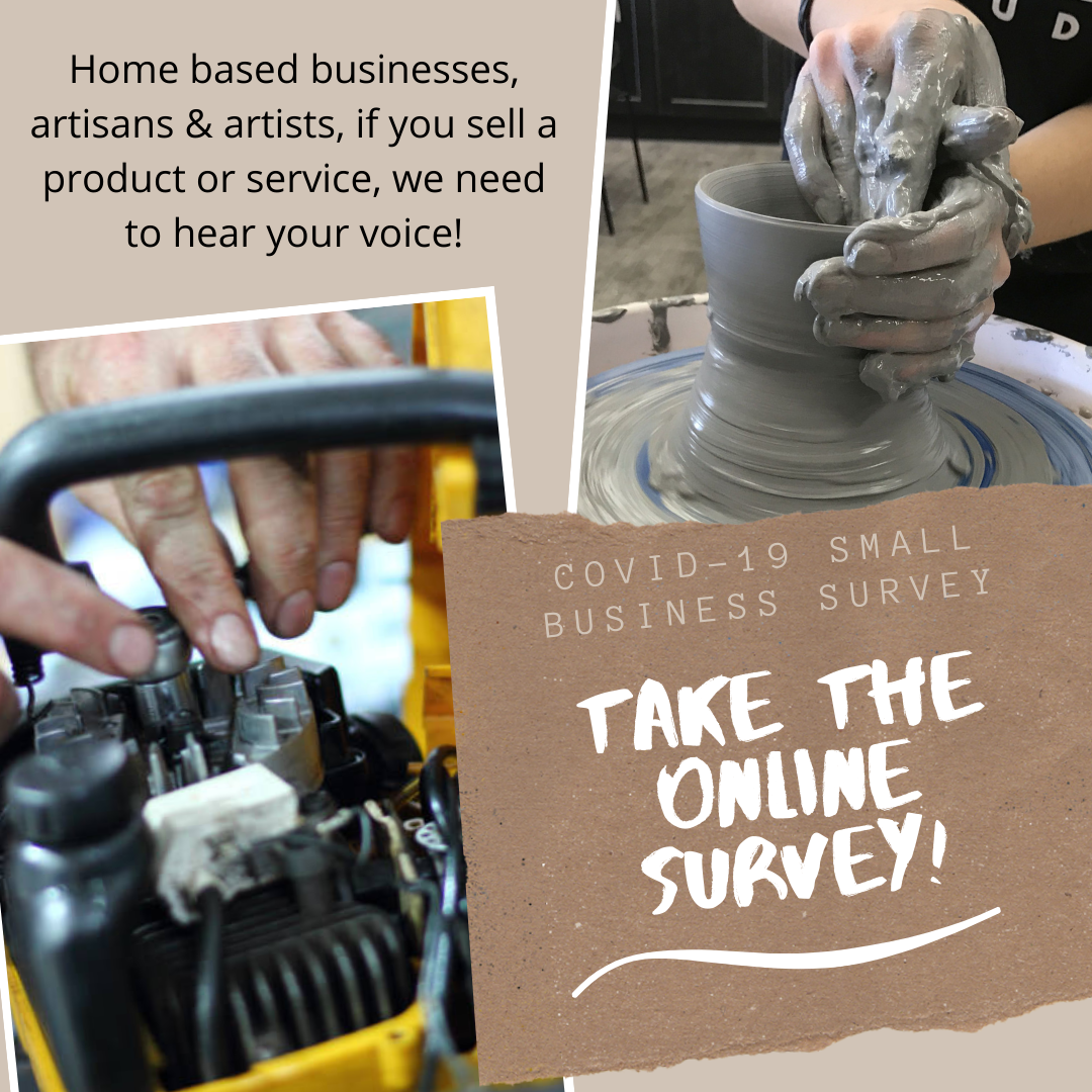 Infographic asking home based businesses to take survey