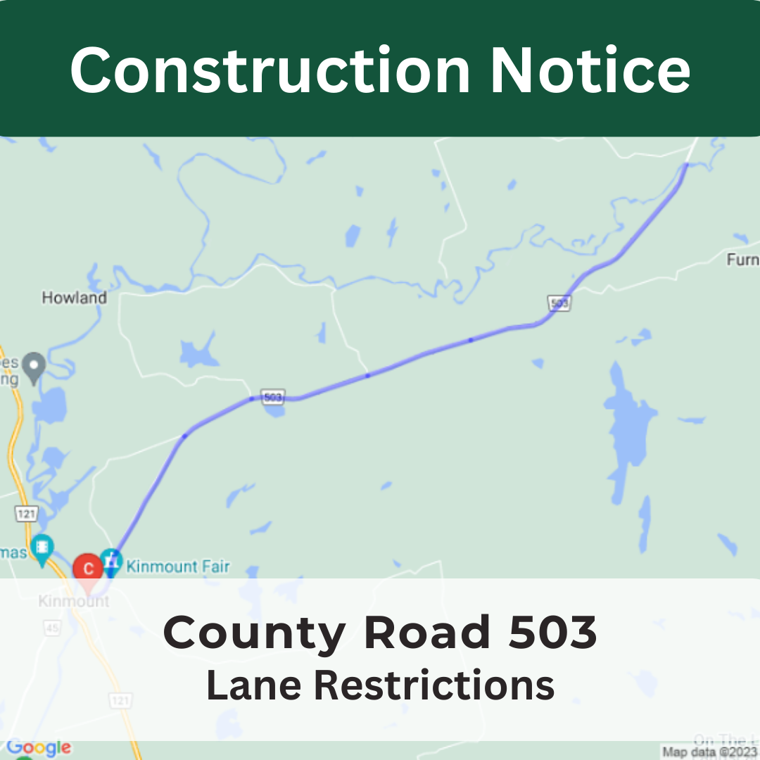 Construction Notice for County Road 503