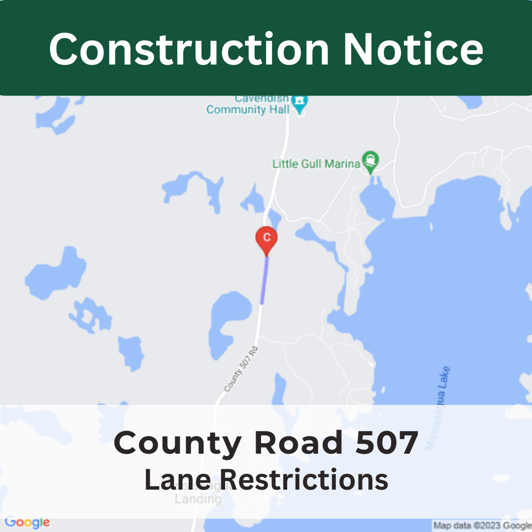 Construction Notice for County Road 507 on December 12, 2023.
