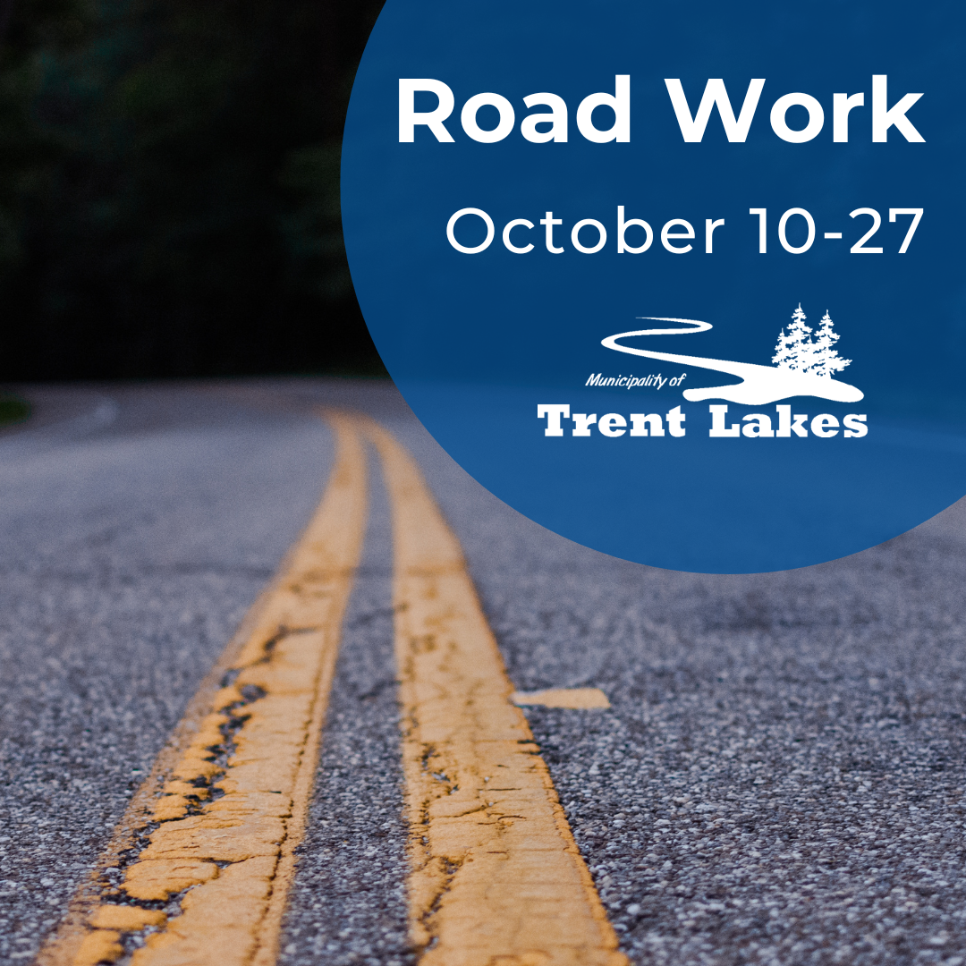 Road work on Salmon Lake Road from October 10 until 27, 2023.