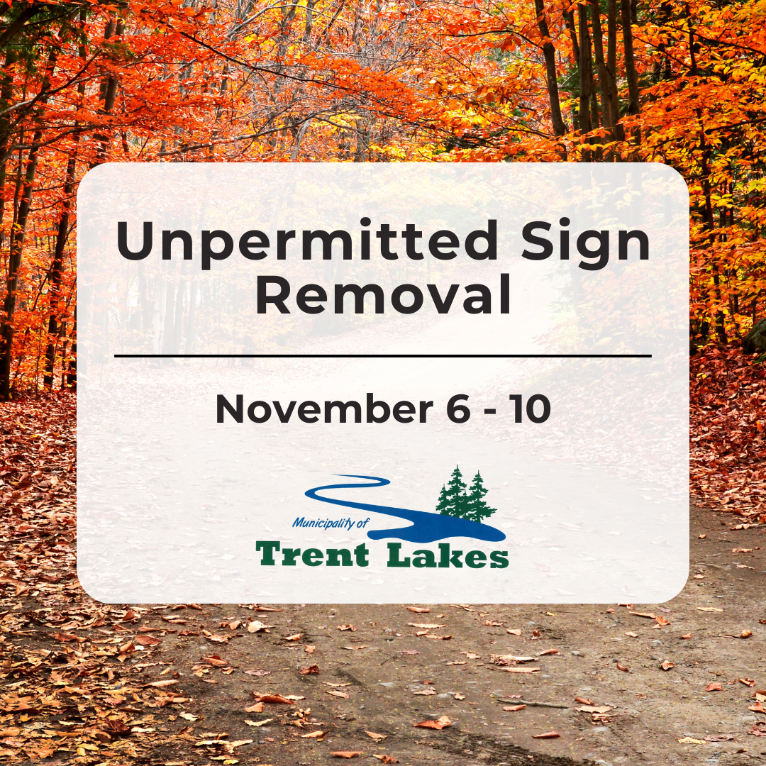 Unpermitted sign removal process to take place November 6 to 10, 2023.