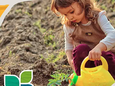 Chapter 10 Trent Lakes climate protection plan little girl watering a plant