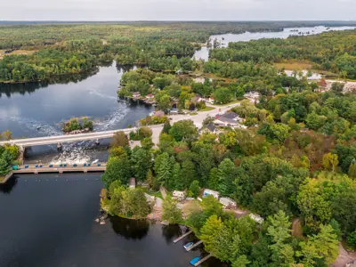 Aerial view of Trent Lakes.